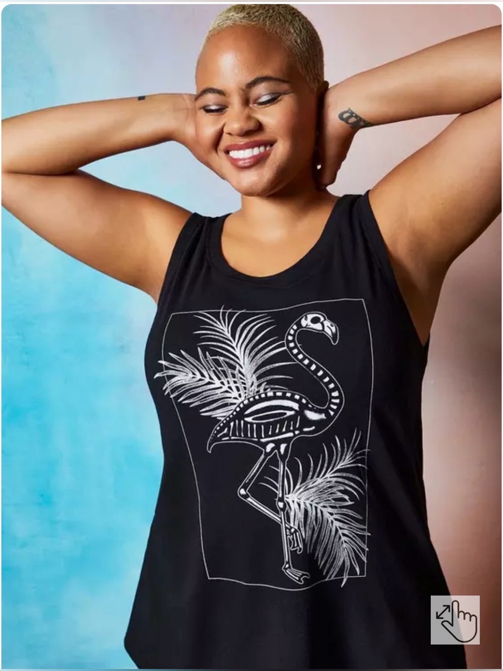 4 Lovesick Flamingo Slash Back Tank